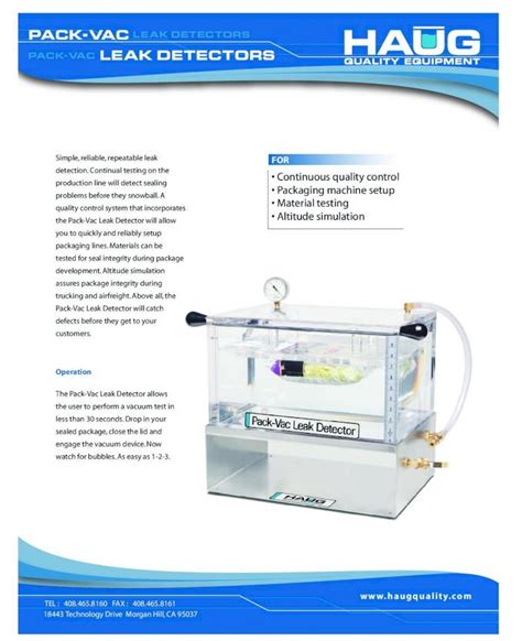 bespoke Package Leak Tester|pack vac leak detection system.